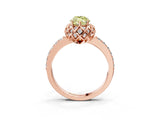 Rose gold Fancy Yellow Marquise  Diamond Solitaire Ring with Shared Prong Pavé Band_19