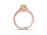 Rose gold Fancy Yellow Marquise  Diamond Three-Stone Pave Band with Four-Prong Setting_3