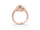 Rose gold Fancy Yellow Marquise  Halo Cluster Diamond Engagement Ring with Prong Setting and Polished Band_23