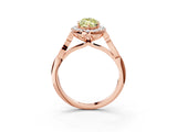 Rose gold Fancy Yellow Marquise  Halo Diamond Engagement Ring with Filigree Band and Four-Prong Setting_84