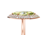 Rose gold Fancy Yellow Marquise  Halo Diamond Engagement Ring with Solitaire Band and Four-Prong Setting_5