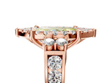 Rose gold Fancy Yellow Marquise  Halo Diamond Engagement Ring with Split Shank and Four-Prong Setting_33