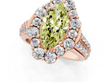 Rose gold Fancy Yellow Marquise  Halo Diamond Engagement Ring with Split Shank and Prong Setting_29