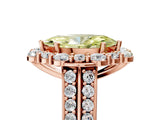 Rose gold Fancy Yellow Marquise  Halo Diamond Engagement Ring with Split Shank and Prong Setting_33