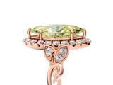 Rose gold Fancy Yellow Marquise  Halo Diamond Engagement Ring with Vintage-Inspired Band and Four-Prong Setting_8