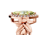 Rose gold Fancy Yellow Marquise  Halo Diamond Floral Band with Four-Prong Setting_40