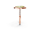 Rose gold Fancy Yellow Marquise  Halo Diamond Pavé Solitaire Ring_41