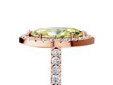 Rose gold Fancy Yellow Marquise  Halo Diamond Pavé Solitaire Ring_44