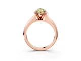 Rose gold Fancy Yellow Marquise  Halo Diamond Ring with Cathedral Band and Four-Prong Setting_37