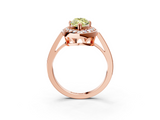 Rose gold Fancy Yellow Marquise  Halo Diamond Ring with Split Shank and Four-Prong Setting_3
