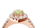 Rose gold Fancy Yellow Marquise  Halo Diamond Split Shank Engagement Ring with Prong Setting_31