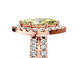 Rose gold Fancy Yellow Marquise  Halo Diamond Split Shank Engagement Ring with Prong Setting_32