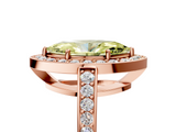 Rose gold Fancy Yellow Marquise  Halo Pavé Diamond Engagement Ring with Bezel Setting_5