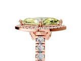 Rose gold Fancy Yellow Marquise  Halo Pavé Diamond Engagement Ring with Four-Prong Setting_31