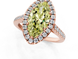 Rose gold Fancy Yellow Marquise  Halo Pavé Diamond Engagement Ring with Four-Prong Setting_4