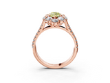Rose gold Fancy Yellow Marquise  Halo Split Shank Diamond Engagement Ring with Pave Band and Four-Prong Setting_3