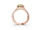 Rose gold Fancy Yellow Marquise  Halo Split Shank Diamond Ring with Pavé Setting 3