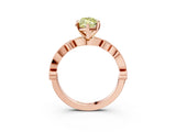 Rose gold Fancy Yellow Marquise  Milgrain Bezel Diamond Engagement Ring with Solitaire Prong Setting_32