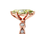 Rose gold Fancy Yellow Marquise  Milgrain Bezel Diamond Engagement Ring with Solitaire Prong Setting_34
