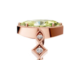 Rose gold Fancy Yellow Marquise  Milgrain Marquise Diamond Twist Band Ring_68