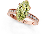Rose gold Fancy Yellow Marquise  Milgrain Pave Diamond Engagement Ring with Four-Prong Setting_1
