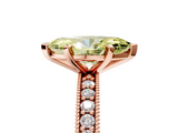 Rose gold Fancy Yellow Marquise  Milgrain Pave Diamond Engagement Ring with Four-Prong Setting_5