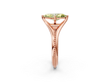 Rose gold Fancy Yellow Marquise  Solitaire Beaded Band Six-Prong Setting_2