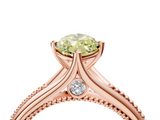 Rose gold Fancy Yellow Marquise  Solitaire Beaded Band Six-Prong Setting_4