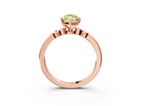 Rose gold Fancy Yellow Marquise  Solitaire Beaded Band with Four-Prong Setting_3