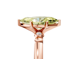 Rose gold Fancy Yellow Marquise  Solitaire Beaded Band with Four-Prong Setting_5