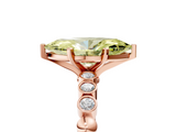 Rose gold Fancy Yellow Marquise  Solitaire Bezel Accent Diamond Engagement Ring with Beaded Band and Four-Prong Setting_5