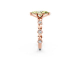 Rose gold Fancy Yellow Marquise  Solitaire Bezel-Set Diamond Ring with Beaded Band and Four-Prong Setting_31