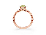 Rose gold Fancy Yellow Marquise  Solitaire Bezel-Set Diamond Ring with Beaded Band and Four-Prong Setting_32