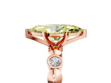 Rose gold Fancy Yellow Marquise  Solitaire Bezel-Set Diamond Ring with Beaded Band and Four-Prong Setting_34