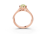 Rose gold Fancy Yellow Marquise  Solitaire Bezel-Set Diamond Ring with Channel-Set Band_3