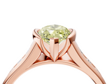 Rose gold Fancy Yellow Marquise  Solitaire Bezel-Set Diamond Ring with Channel-Set Band_4