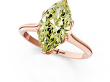 Rose gold Fancy Yellow Marquise  Solitaire Cathedral Diamond Ring with Six-Prong Setting_1