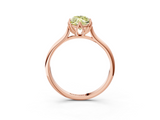 Rose gold Fancy Yellow Marquise  Solitaire Cathedral Diamond Ring with Six-Prong Setting_3