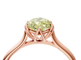 Rose gold Fancy Yellow Marquise  Solitaire Cathedral Diamond Ring with Six-Prong Setting_4