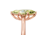 Rose gold Fancy Yellow Marquise  Solitaire Cathedral Diamond Ring with Six-Prong Setting_5
