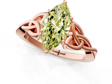 Rose gold Fancy Yellow Marquise  Solitaire Celtic Knot Engagement Ring with Four-Prong Setting_1