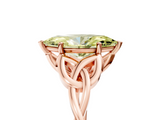 Rose gold Fancy Yellow Marquise  Solitaire Celtic Knot Engagement Ring with Four-Prong Setting_5