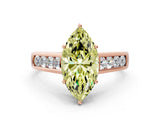 Rose gold Fancy Yellow Marquise  Solitaire Channel-Set Diamond Engagement Ring with Four-Prong Setting_29
