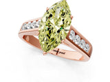 Rose gold Fancy Yellow Marquise  Solitaire Channel-Set Diamond Engagement Ring with Four-Prong Setting_30