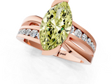 Rose gold Fancy Yellow Marquise  Solitaire Channel-Set Split Shank Ring with Tension Prong Setting_4