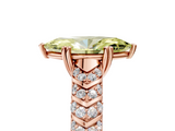 Rose gold Fancy Yellow Marquise  Solitaire Chevron Pave Diamond Engagement Ring with Six-Prong Setting_5