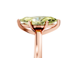 Rose gold Fancy Yellow Marquise  Solitaire Diamond Engagement Ring with Four-Prong Setting on a Classic Band_8