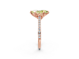 Rose gold Fancy Yellow Marquise  Solitaire Diamond Engagement Ring with Pave Band and Six-Prong Setting_2