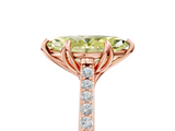 Rose gold Fancy Yellow Marquise  Solitaire Diamond Engagement Ring with Pave Band and Six-Prong Setting_5