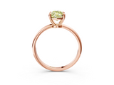Rose gold Fancy Yellow Marquise  Solitaire Diamond Ring with 4-Prong Setting on a Classic Band_6